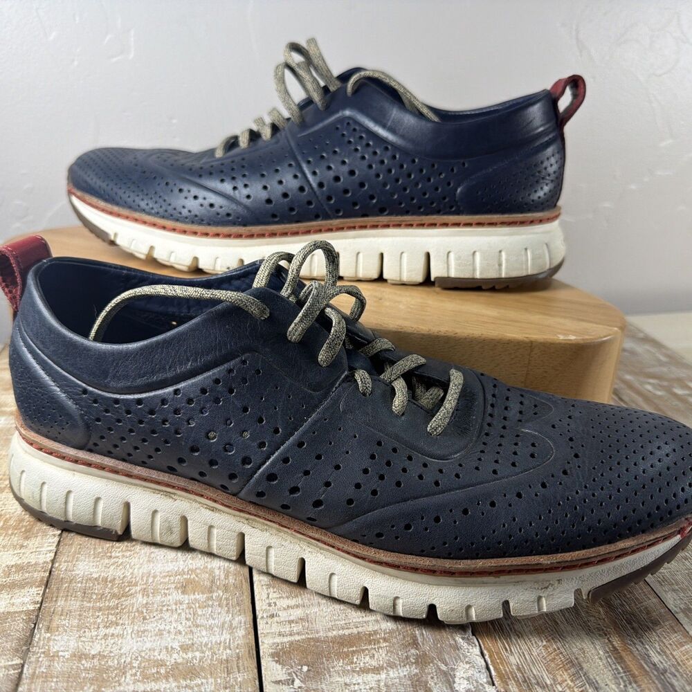 Cole Haan Zerogrand Wingtip Oxford Shoes Navy Men’s 10.5